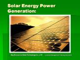 Solar Energy Power Generation